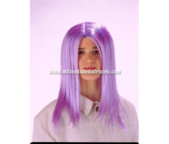 Foto Peluca melena lisa lila