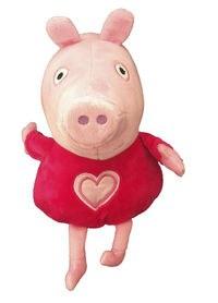 Foto Peluche peppa pig 30cms rosa con corazon
