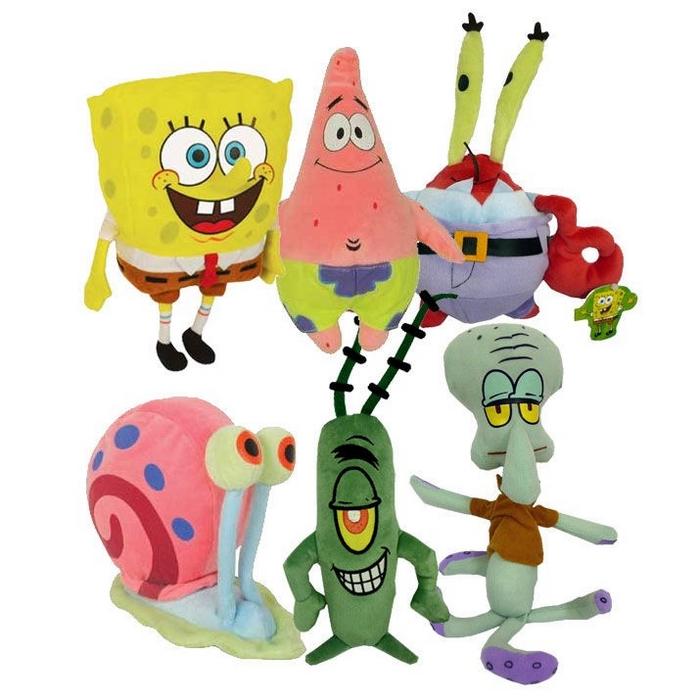 Foto Peluche surtido compañeros bob esponja-t3