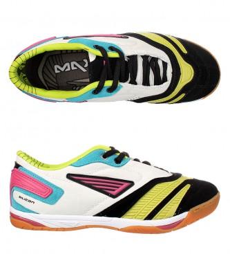 Foto Penalty. Zapatillas de futbol sala Max Trueno Pro 10 blanco/multicolor