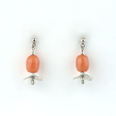 Foto Pendiente de Jade naranja y plata 925