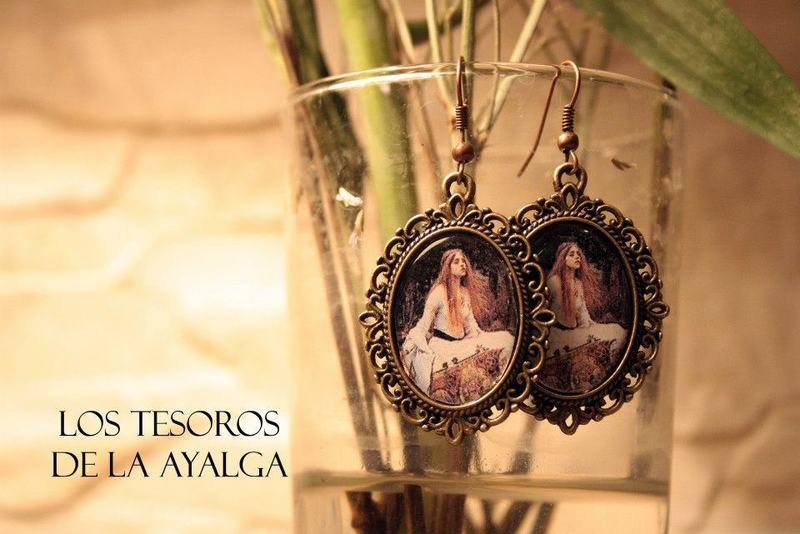 Foto Pendientes camafeo Dama de Shalott