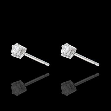 Foto Pendientes cortos diamante oro blanco