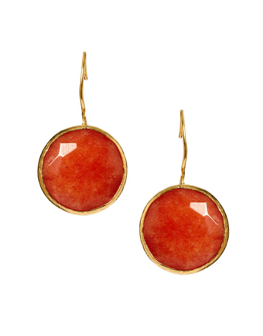 Foto Pendientes largos redondos de Ottoman Hands Naranja