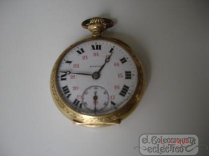 Foto pequeño reloj de bolsillo. marca zenith. oro. s. xix. suiza. cuerda