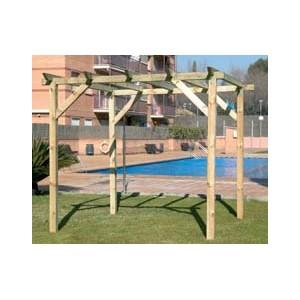 Foto PERGOLA MADERA KIT 242X240X210-9X9 PROMO