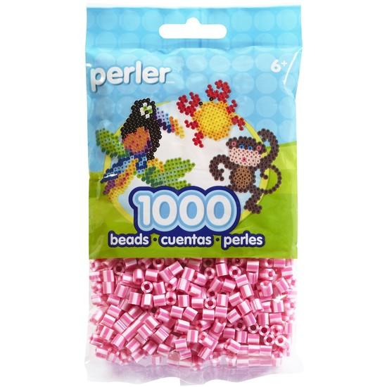 Foto Perler Fun Fusion Beads 1000/Pkg - Striped Pink Candy
