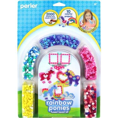 Foto Perler Fun Fusion Fuse Bead Activity Kit - Rainbow Ponies