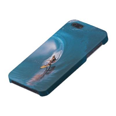 Foto Persona que practica surf grande de la onda Iphone 5 Fundas