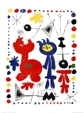 Foto Persona y pájaro, Joan Miró - Laminas