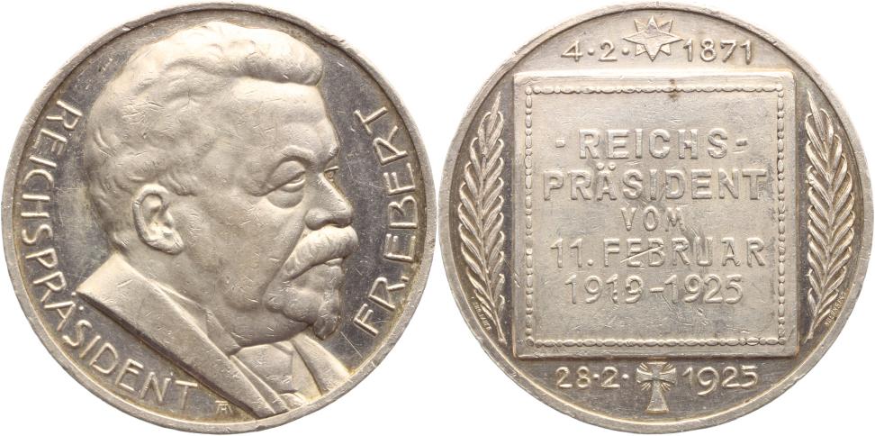 Foto Personenmedaillen Silbermedaille 1925