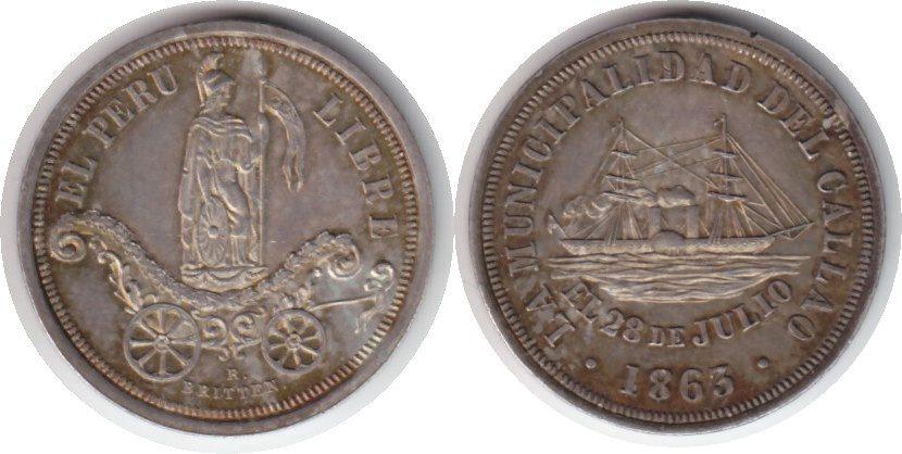 Foto Peru Silbermedaille 1863