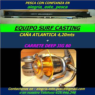 Foto Pesca Equipo Surf Casting Atlantica 4.20mts + Deep Jig 80