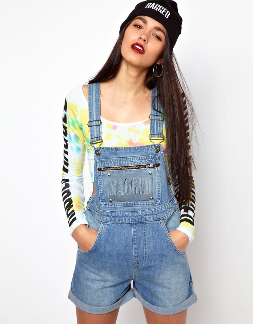 Foto Peto vaquero con placa con el logo de The Ragged Priest Azul vaquero