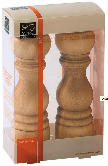 Foto Peugeot Set de molinillos de sal y pimienta PARIS, madera natural, u´