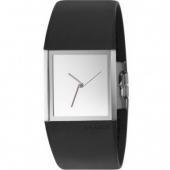 Foto Philippe Starck Gents Silver Dial Black Rubber Strap Watch Ph5028