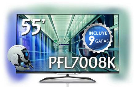 Foto Philips 55PFL7008K/12 55' Easy 3D, Ambilight, 700Hz (9 gafas)