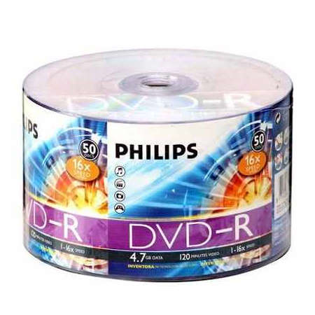 Foto Philips DVD-R 16x 4.7GB 50 Unds
