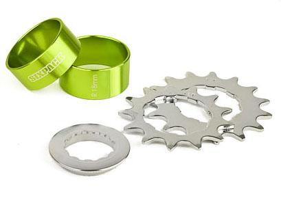 Foto Piñón de bicicleta Sixpack Singlespeed Kit verde