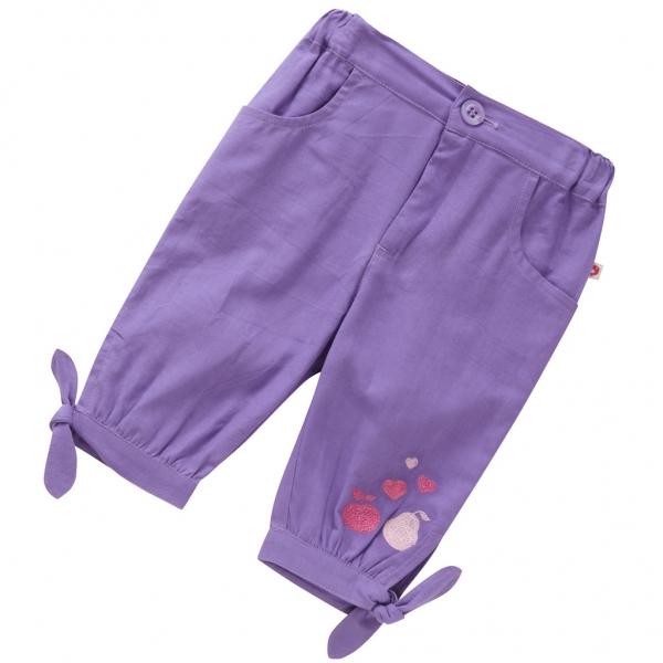 Foto Piccalilly Purple Embroidered Pedal Pushers