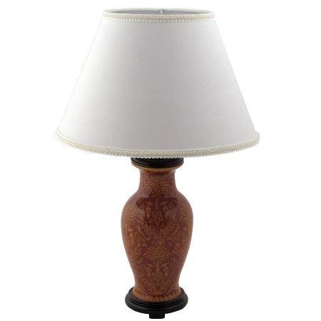 Foto Pie de lampara de porcelana: Pie de lámpara jarrón clásico 32cm -Palmi