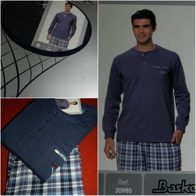 Foto Pijama Caballero Basket T.48/m 100% Algodón, Pantalón De Tela Hecho En España