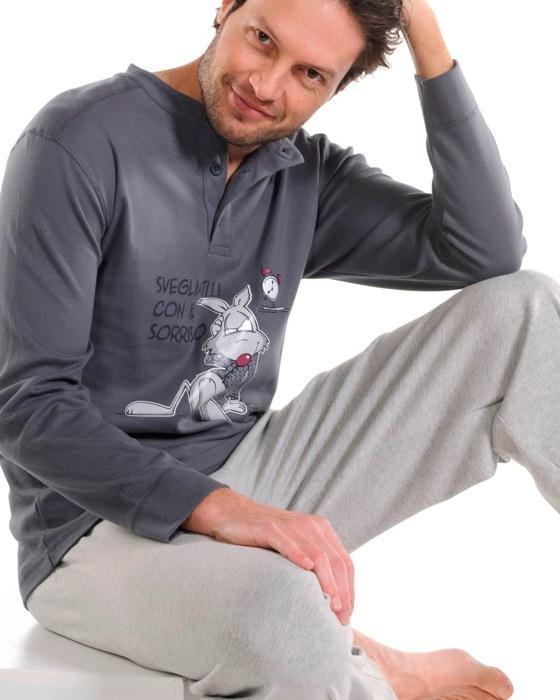 Foto Pijama de hombre estampado lobo de happy peopple