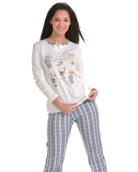 Foto Pijama de mujer con botones estampado osos de non solo notte