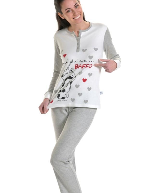 Foto Pijama de mujer con botones estampado vaca 14277 de crazy farm