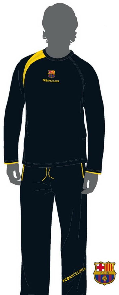 Foto Pijama negro largo fc barcelona talla s
