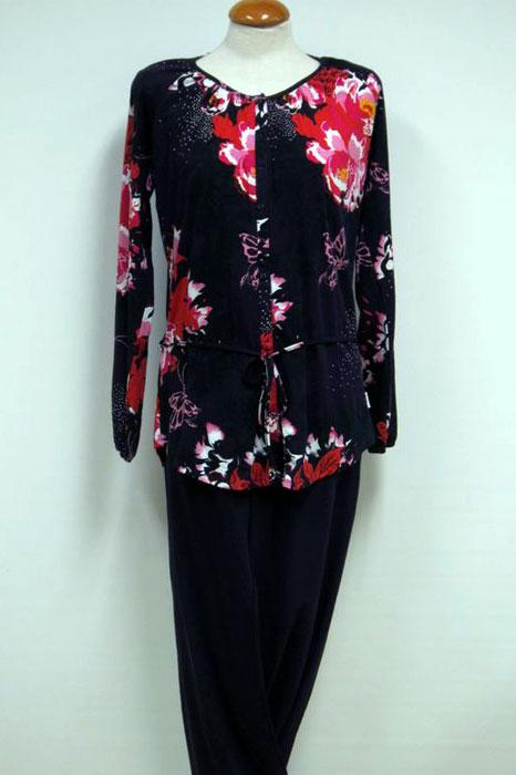 Foto Pijama tipo kimono estampado algodón CYELL