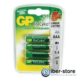 Foto Pila recargable aaa (850mah) recyko+ gp, blíster de 4