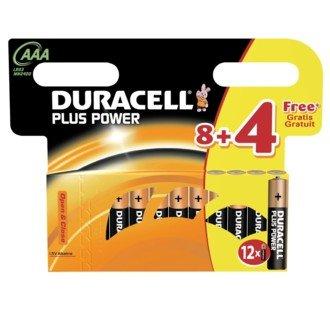 Foto pilas aaa - duracell plus p. aaa, 8+4 uds