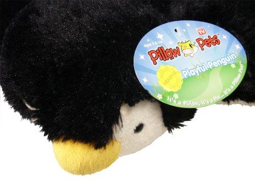 Foto Pillow Pets 2146 - Cojín de peluche con diseño de pingüino, color blanco y negro