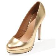 Foto PIMKIE Zapatos de tacón con plataforma de color dorado