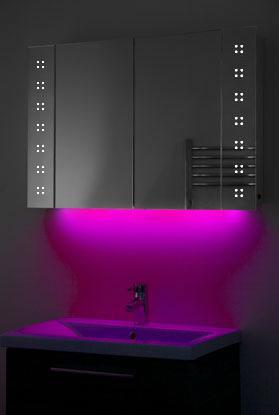 Foto Pink Ambient Diamond X LED Bathroom Shaver Mirror Cabinet - H600mm ...