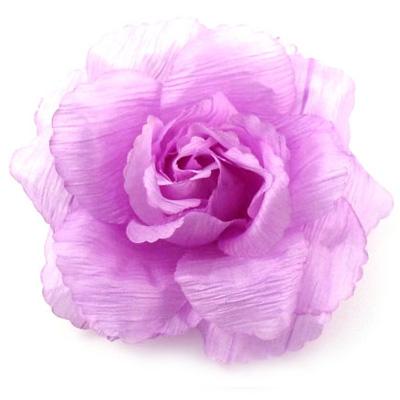 Foto Pink Purple Soft Fabric Corsage Flower Brooch Hair Accessory Hair Clip