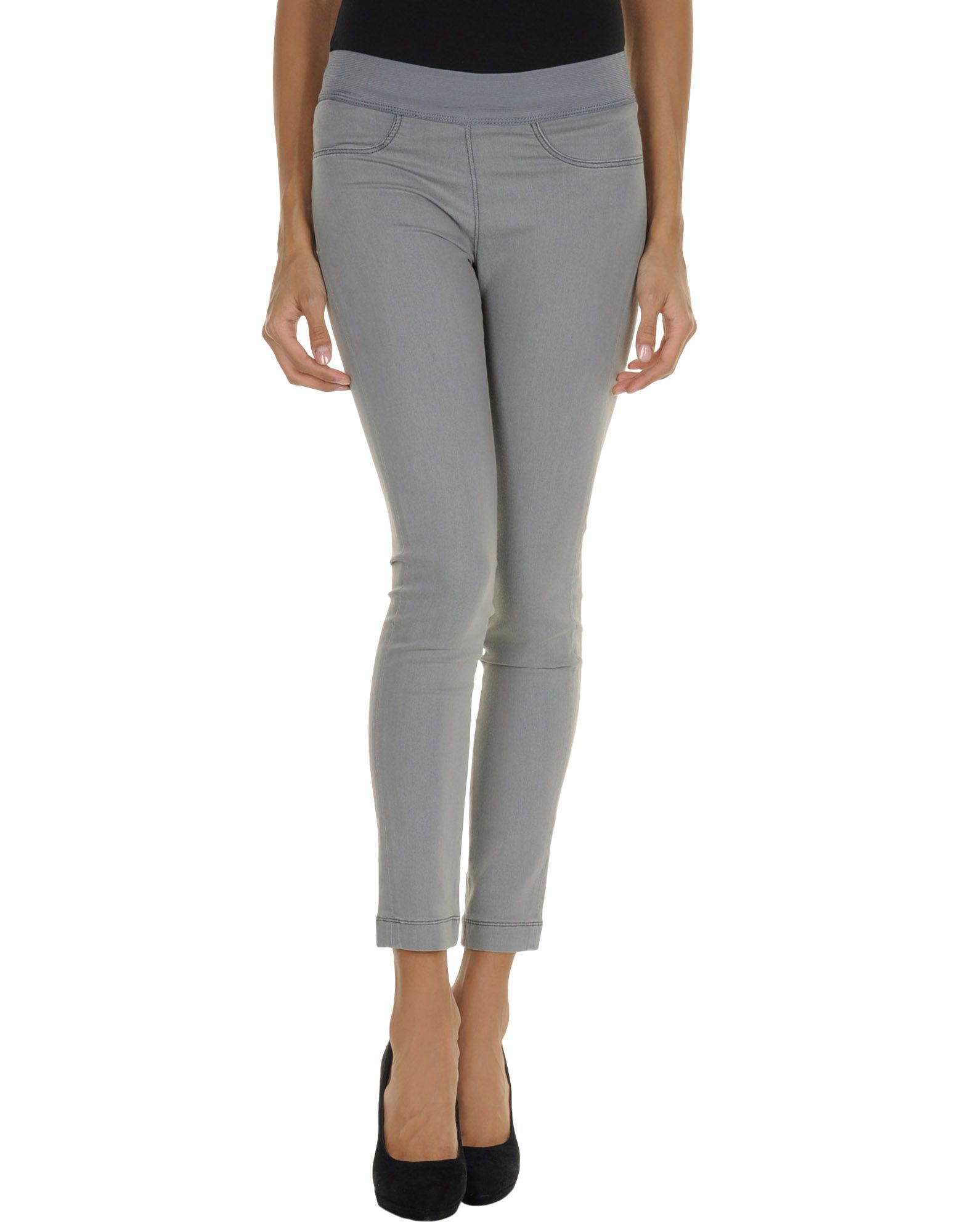 Foto pinko grey pantalones capri vaqueros
