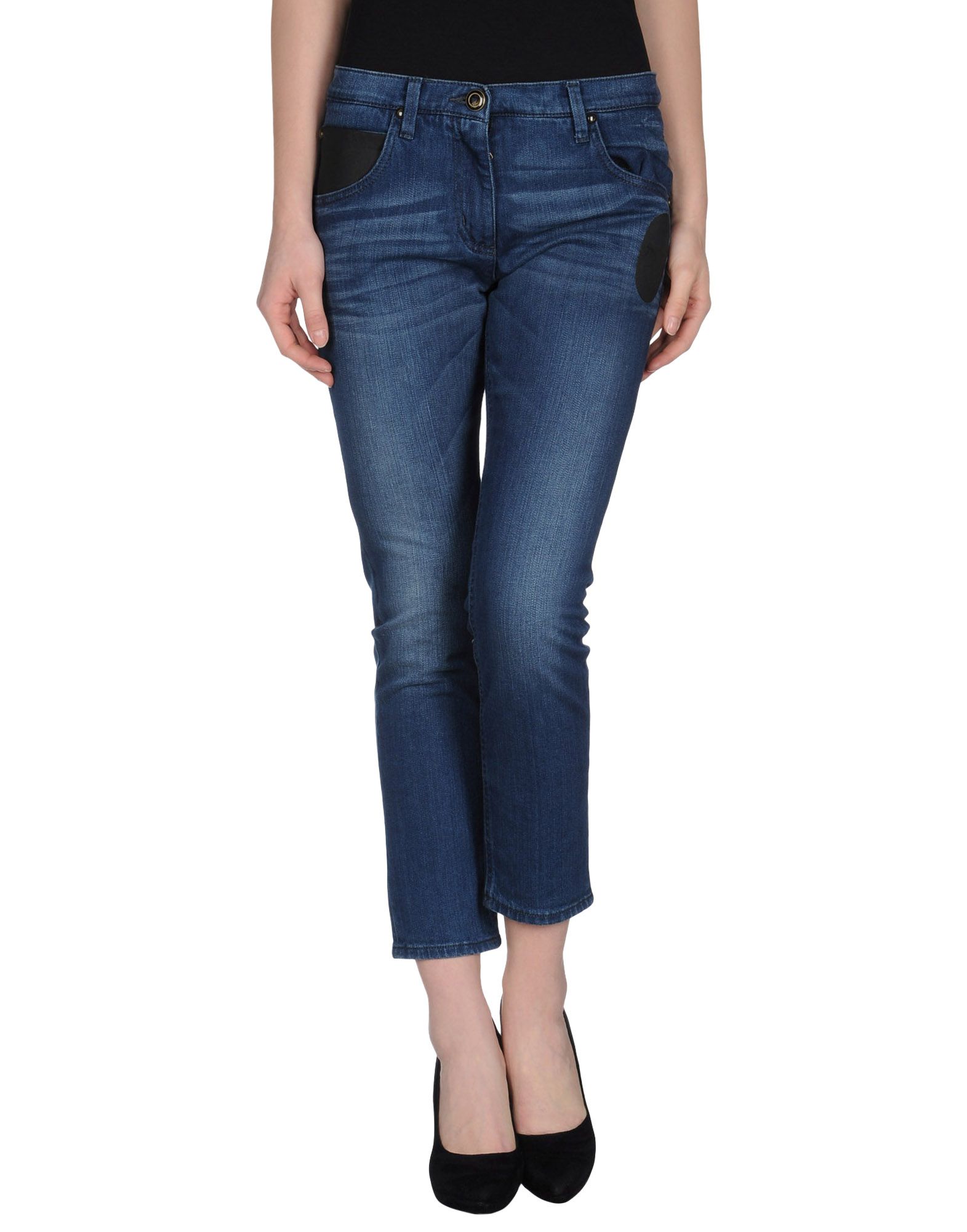 Foto Pinko Grey Pantalones Capri Vaqueros Mujer Azul marino