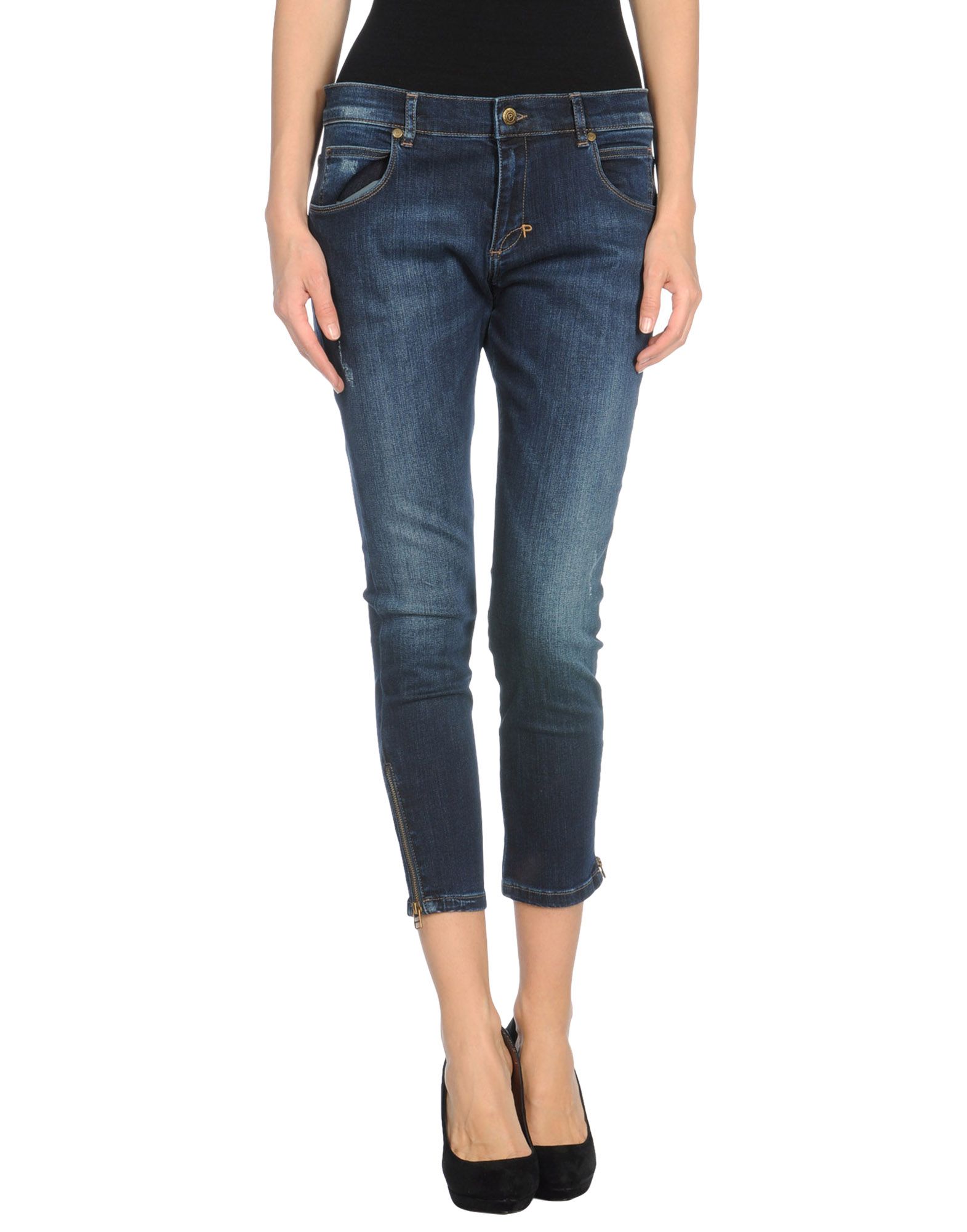 Foto Pinko Grey Pantalones Capri Vaqueros Mujer Azul marino