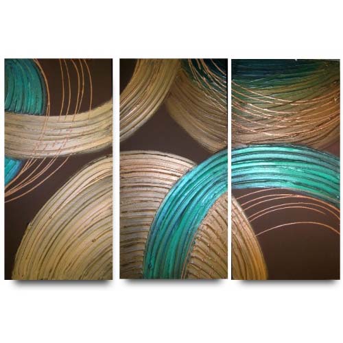 Foto Pintado a mano de pintura al leo abstracta moderna sobre lienzo - E192