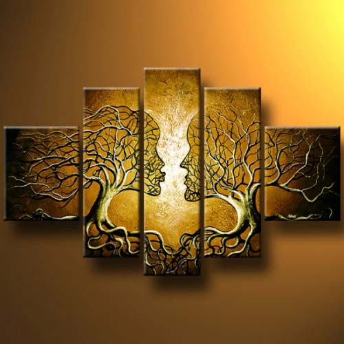 Foto Pintado a mano de pintura al leo abstracta moderna sobre lienzo - E203