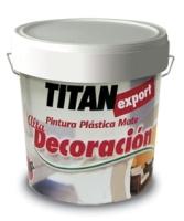 Foto Pintura plastica mate blanca Titan Export 15Lts