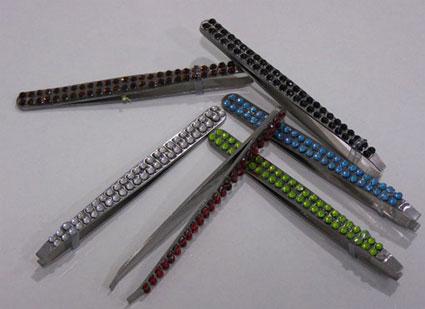 Foto Pinzas brillantitos, con bolsa pvc