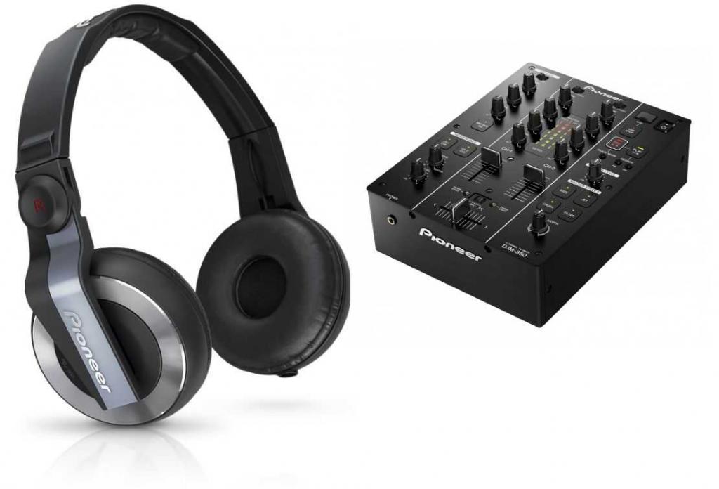 Foto PIONEER DJ DJM-350/HDJ-500 Mixer With Headphones Black