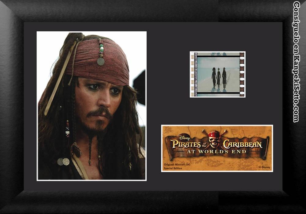 Foto Piratas Del Caribe Recortes De Carrete En Caja De Madera Jack Sparrow