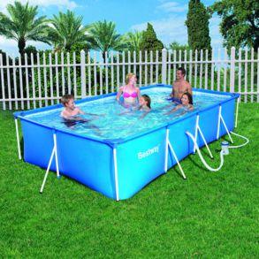 Foto Piscina Bestway Tubular Rectangular Azul 400x211x81 - Cod. 56082