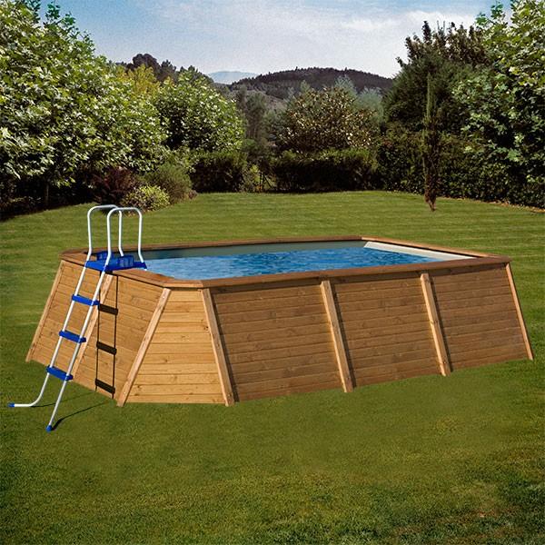 Foto Piscina de madera rectangular Kokido 375 x 275 x 110 cm - PJ005