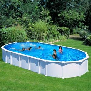 Foto Piscina elevada acero ovalada sin piernas de fuerza haïti 915 x 470 cm