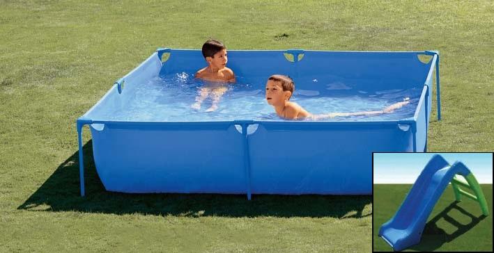 Foto piscina tubular toi tobogan 120x35 8301